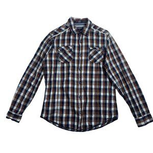PROJEK RAW  long sleeve cotton  plaid shirt  size medium